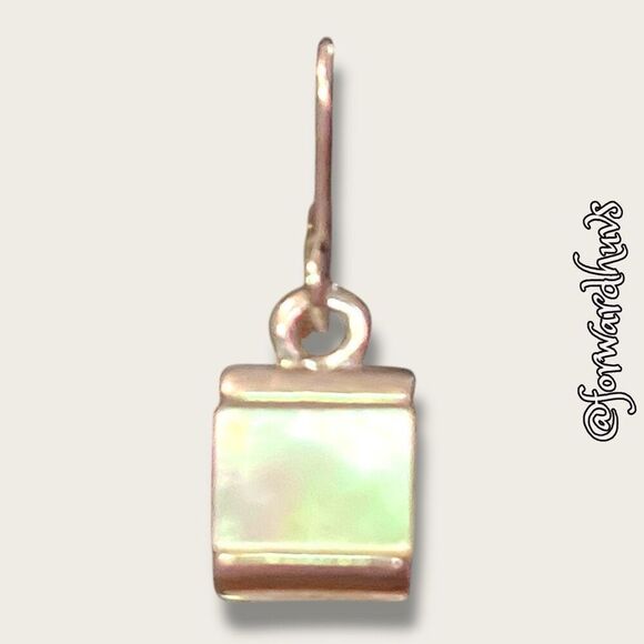 Mother-of-Pearl Silver-Tone Dangle Earrings - Picture 1 of 7